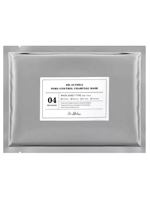 Dr.Althea Тканевая маска для сужения пор с древесным углем Pore-Control Charcoal Mask