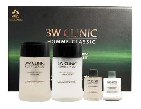 3W Clinic Набор мужской косметики для лица Homme Classic Moisturizing Freshnes