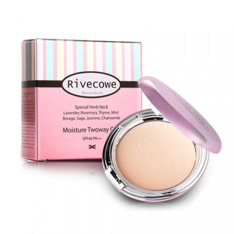 Увлажняющая пудра для лица Rivecowe Beyond Beauty Moisture Twoway Cake SPF 40 РА++, 23 тон