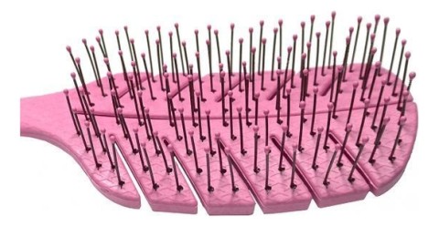 SOLOMEYA Массажная био-расческа для волос РОЗОВАЯ МИНИ Solomeya Scalp massage bio hair brush mini Pink, 1 шт.