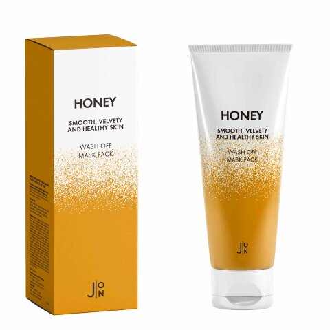 Смываемая маска для лица J:on с медом Honey Smooth Velvety and Healthy Skin Wash Off Mask Pack, 50 мл.