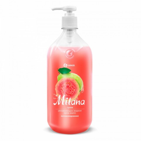 GRASS Milana Увлажняющее жидкое крем-мыло с ароматом гуавы Moisturizing Liquid Cream Soap, 1000 мл.