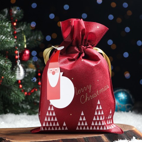 Мешок подарочный с завязками, 20*30 см