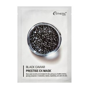 Esthetic House Тканевая маска для лица с чёрной икрой Black Caviar Prestige EX Mask