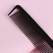 Queen fair Расчёска антистатическая комбинированная, КАРБОН, 22,7 × 3,2 см, цвет чёрный