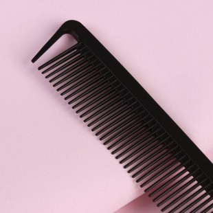Queen fair Расчёска антистатическая комбинированная, КАРБОН, 22,7 × 3,2 см, цвет чёрный