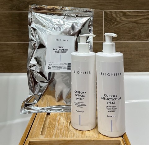 АНГИОФАРМ Набор тканевых масок для карбокситерапии ANGIOPHARM CARBOXY THERAPY MASK, 20 шт.