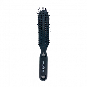 SOLOMEYA Расческа для распутывания сухих и влажных волос ЧЕРНАЯ Solomeya Detangler Hairbrush for Wet & Dry Hair Black Aesthetic, 1 шт