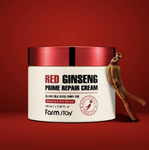 FarmStay Восстанавливающий крем для лица с красным женьшенем Red Ginseng Prime Repair Cream