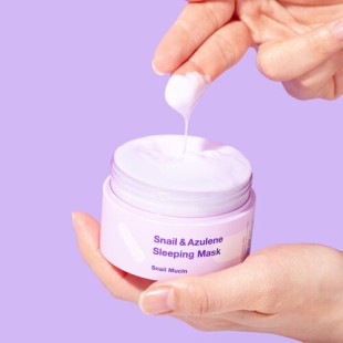 TIAM Успокаивающая ночная маска с азуленом и муцином улитки Snail & Azulene Sleeping Mask, 80 мл