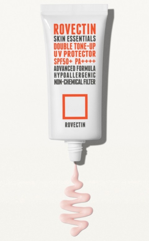 Rovectin Солнцезащитный тонизирующий крем для лица Skin Essentials Double Tone-up UV Protector SPF 50+ PA++++, 50 мл.
