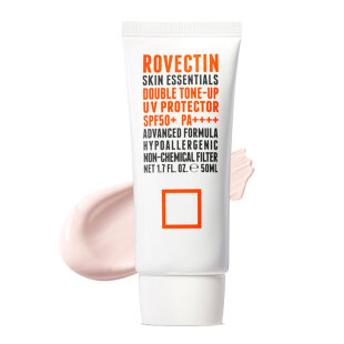 Rovectin Солнцезащитный тонизирующий крем для лица Skin Essentials Double Tone-up UV Protector SPF 50+ PA++++, 50 мл.