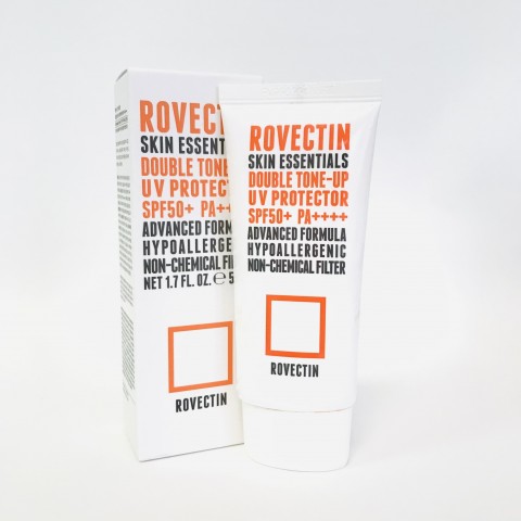 Rovectin Солнцезащитный тонизирующий крем для лица Skin Essentials Double Tone-up UV Protector SPF 50+ PA++++, 50 мл.