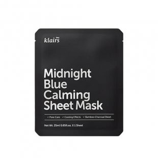 Dear, Klairs Вечерняя успокаивающая тканевая маска Midnight Blue Calming Sheet Mask