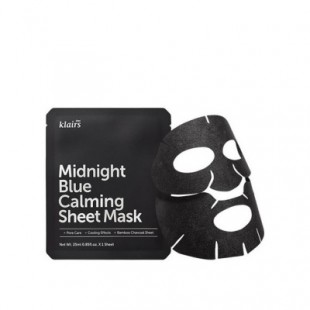 Dear, Klairs Вечерняя успокаивающая тканевая маска Midnight Blue Calming Sheet Mask