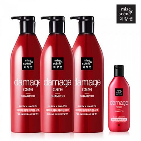 Mise en Scene Восстанавливающий шампунь для поврежденных волос Damage Care Sleek and Smooth, 680 мл.