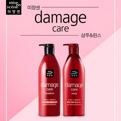 Mise en Scene Восстанавливающий шампунь для поврежденных волос Damage Care Sleek and Smooth, 680 мл.