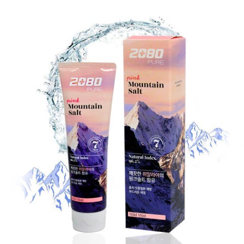 AEKYUNG BY 2080 Зубная паста с розовой гималайской солью PURE PINK MOUNTAIN SALT TOOTHPASTE, 125 гр.