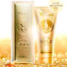 Elizavecca Очищающая пенка для умывания с муцином улитки и золотом 24K Gold Snail Cleansing Foam