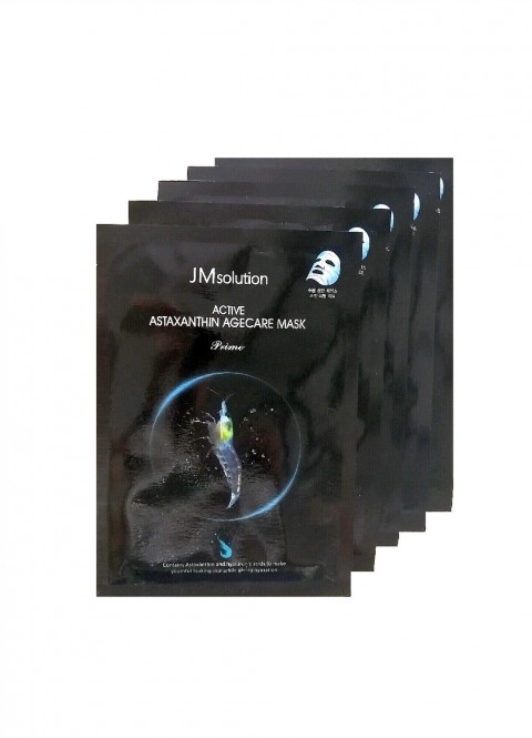 JMsolution Антивозрастная тканевая маска для лица с астаксантином Active Astaxantine Agecare Mask Prime