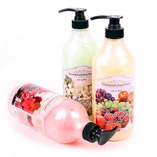 Гель для душа 3W Clinic с экстрактами фруктов Relaxing Body Cleanser, 1000 мл.