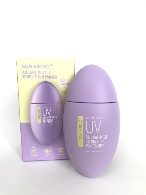 SUR.MEDIC+ Легкий солнцезащитный праймер Azulene Mild UV Tone-Up Sun Primer SPF50+ PA++++, 50 мл.