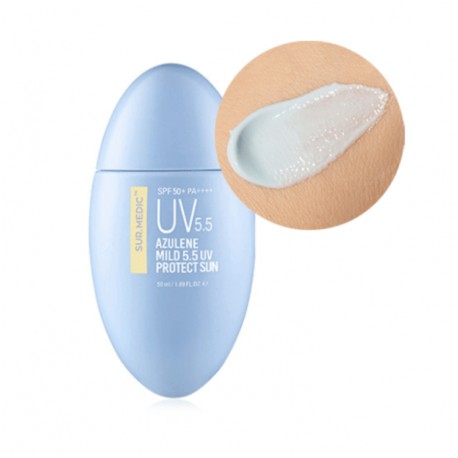 SUR.MEDIC+ Успокаивающий солнцезащитный крем с азуленом Azulene Mild 5.5 UV Protect Sun, 50 мл.