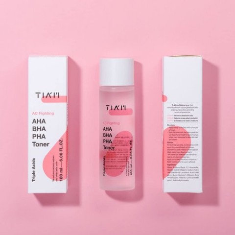 TIAM Очищающий кислотный тонер для проблемной кожи TIAM AC Fighting AHA BHA PHA Toner, 180 мл
