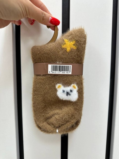 SYLTAN Носки женские, шерсть норка, рисунок в ассортименте, 37-41 р., 1 пара