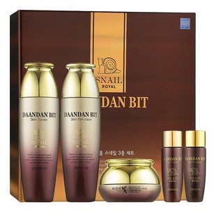 JIGOTT Антивозрастной набор для лица с муцином улитки DAANDAN BIT ROYAL PREMIUM SNAIL 3SET