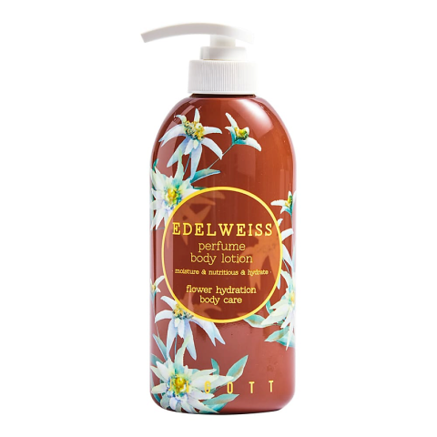 JIGOTT Парфюмированный лосьон для тела с эдельвейсом EDELWEISS PERFUME BODY LOTION, 500 мл