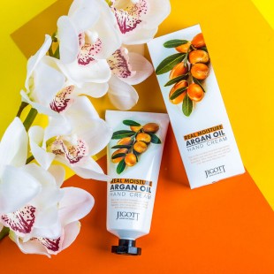 Jigott Увлажняющий крем для рук с маслом арганы Real Moisture Argan Oil Hand Cream