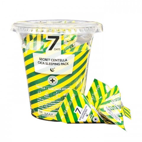 May Island Ночная маска для лица с центеллой и маслом подсолнуха 7 Days Secret Centella Cica Sleeping Pack