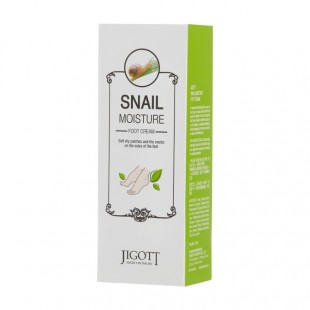 Крем для ног Jigott с муцином улитки Snail Moisture Foot Cream