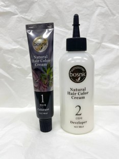 Bosnic Краска для волос Natural Hair Color Cream, N-4, Dark Light Brown