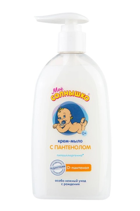 Моё солнышко Крем-мыло детское с пантенолом 0+, 300 мл