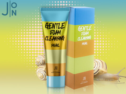 J:on Пенка для умывания с муцином улитки Gentle Foam Cleansing Snail