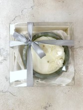 BE HAPPY Ароматическая соевая свеча ручной работы в круглой форме, декор цветы