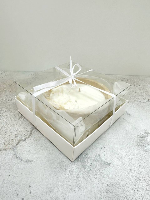 BE HAPPY Ароматическая соевая свеча ручной работы в круглой форме, декор цветы