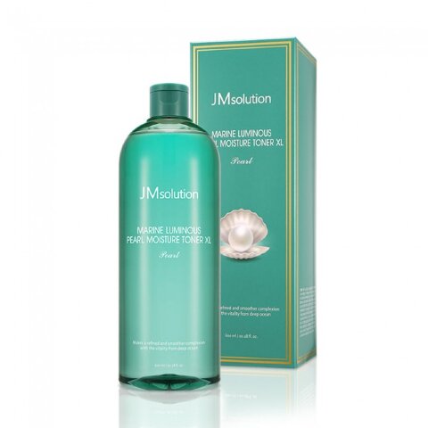 JMsolution Увлажняющий тонер для лица с жемчугом Marine Luminous Pearl Moisure Toner XL, 600 мл