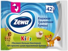 ZEWA Влажная туалетная бумага детская Kids, 42 листа