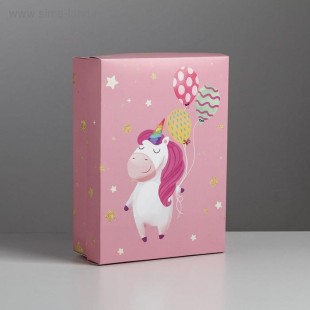 Коробка подарочная складная «Единорог», 21 × 15 × 7 см  