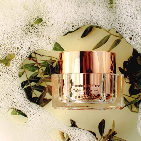 PRIVIA Успокаивающий крем с экстрактом чайного дерева Premium Tea Tree Calming Cream, 50 мл.