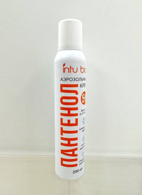 INTU BIO Аэрозольный крем для кожи ПАНТЕНОЛ 5%, 200 мл
