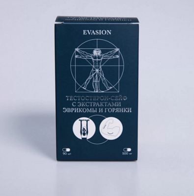 Evasion Тестостерон-сейф с экстрактами эврикомы и горянки, БАД, 60 шт.