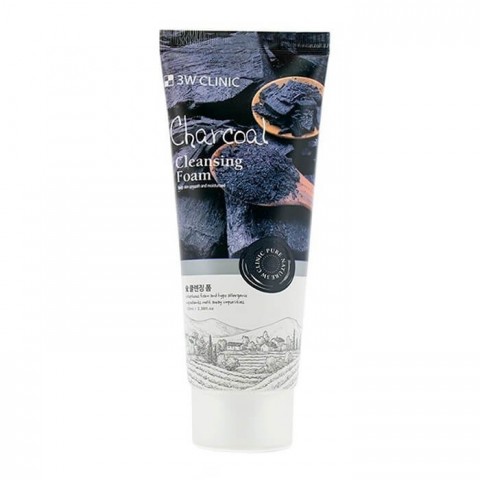 3W Clinic Пенка для умывания с древесным углем Charcoal Cleansing Foam