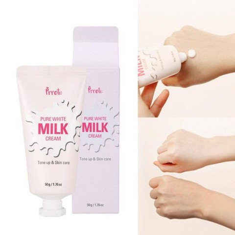 Prreti Осветляющий крем с молочными протеинами для лица и тела Pure White Milk Cream, 50 мл.