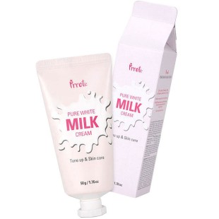 Prreti Осветляющий крем с молочными протеинами для лица и тела Pure White Milk Cream, 50 мл.