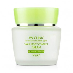 3W Clinic Увлажняющий крем для лица с муцином улитки Snail Moist Control Cream