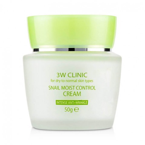 3W Clinic Увлажняющий крем для лица с муцином улитки Snail Moist Control Cream